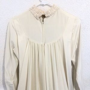 Vintage Long Sleeved Silky Formal Gown